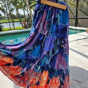 Anthropologie Tiger Maxi Skirt